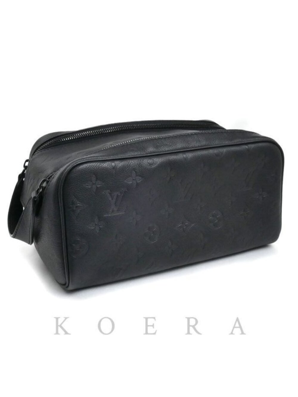 Louis Vuitton Dopp Kit Bag Monogram Shadow Ultra Black
